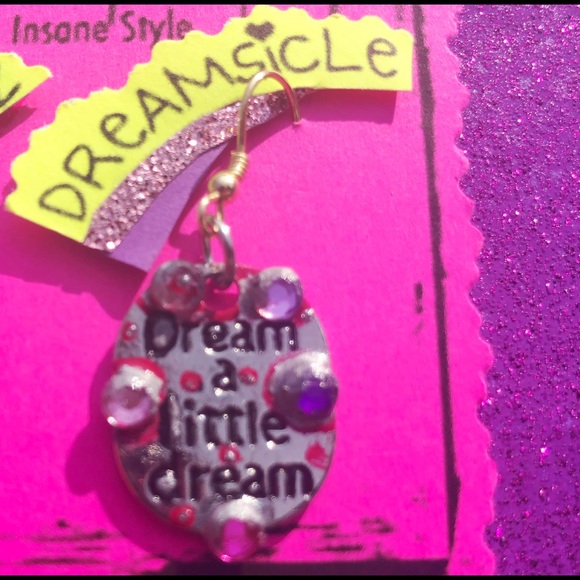 Unicorn Dreamsicle Ice-cream, Dangling Earrings - Picture 7 of 7